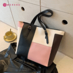 PU Leather Patchwork Tote Bag - Image 4